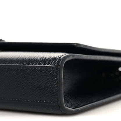 Saint Laurent Grain De Poudre Small Monogram Monochrome Kate Satchel Black 9 of 9