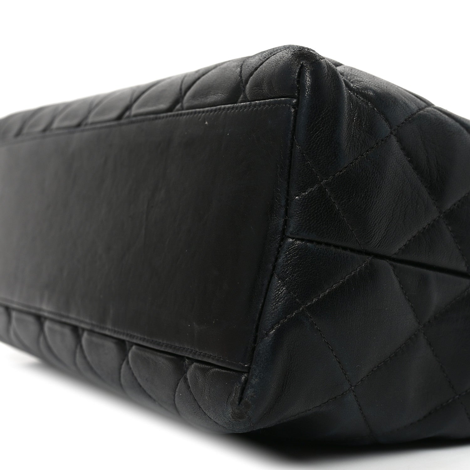 Chanel Lambskin Quilted Small Shopping Tote Black 10 of 10