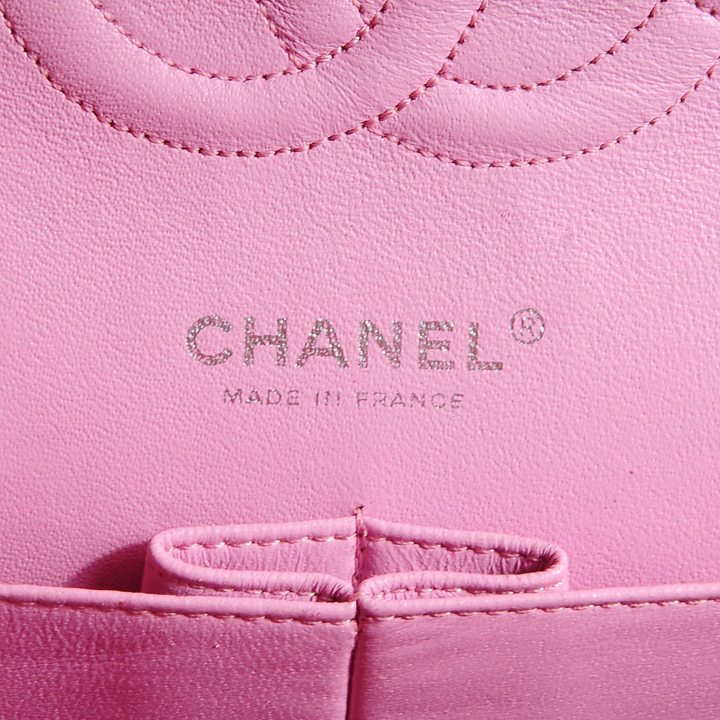 Tweed Medium Double Flap Pink