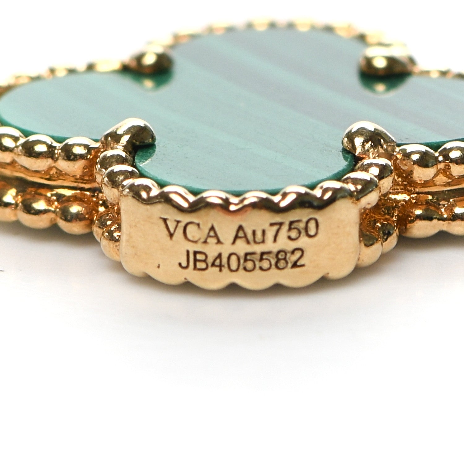 Van Cleef & Arpels 18K Yellow Gold Malachite 20 Motifs Vintage Alhambra Necklace 5 of 5
