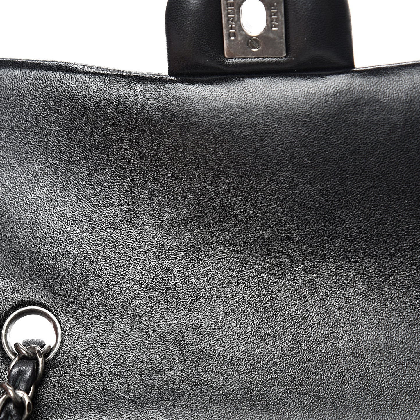 Lambskin Quilted Mini Rectangular Flap Black