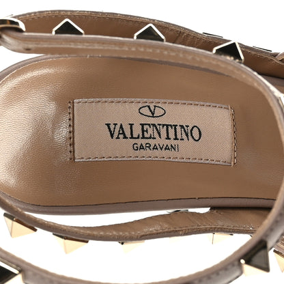 Valentino Garavani Patent Nappa Rockstud Ankle Strap 100mm Pumps 38 Black Poudre 7 of 8