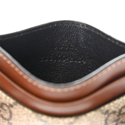 Gucci GG Supreme Monogram Calfskin Card Holder Beige Ebony Cuir 6 of 6