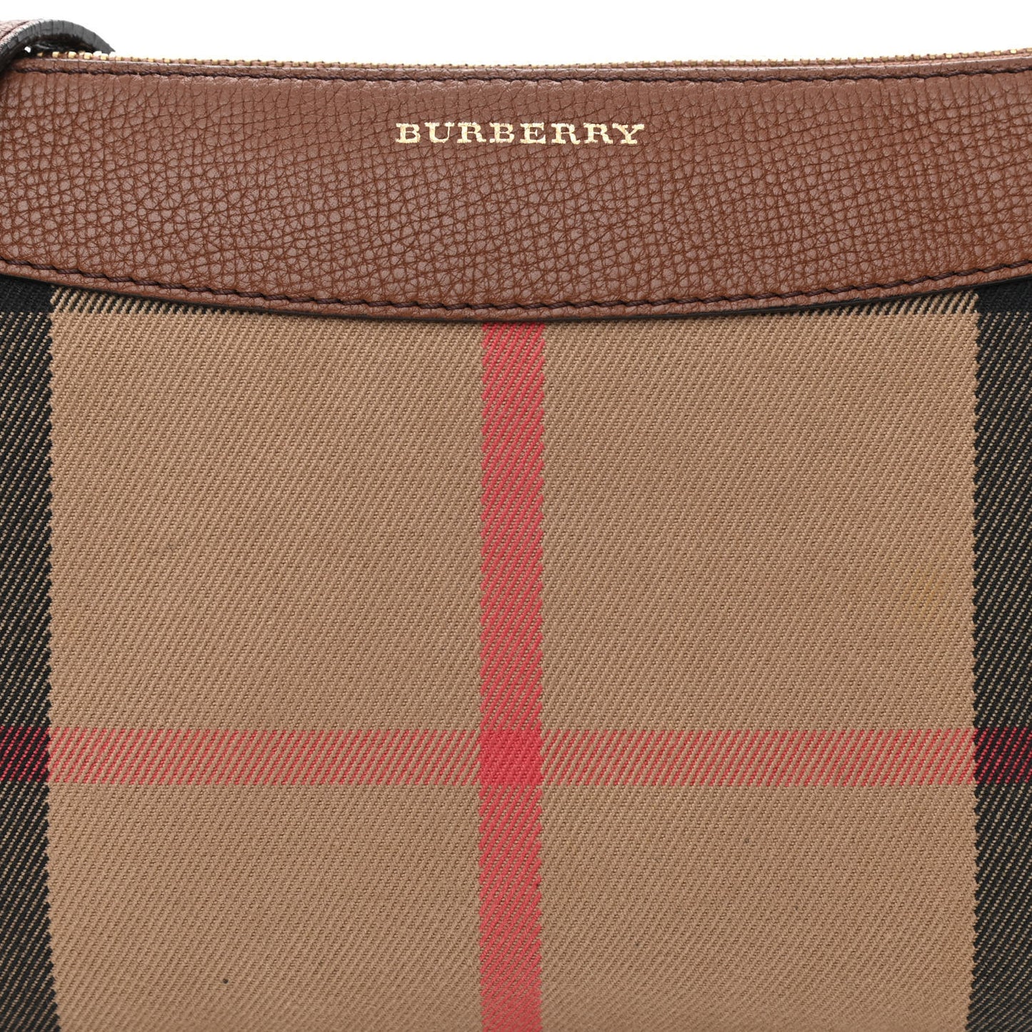 House Check Derby Peyton Crossbody Clutch Bag Tan