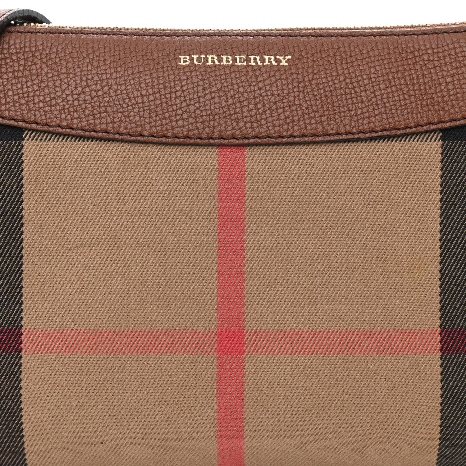 Burberry House Check Derby Peyton Crossbody Clutch Bag Tan 9 of 15