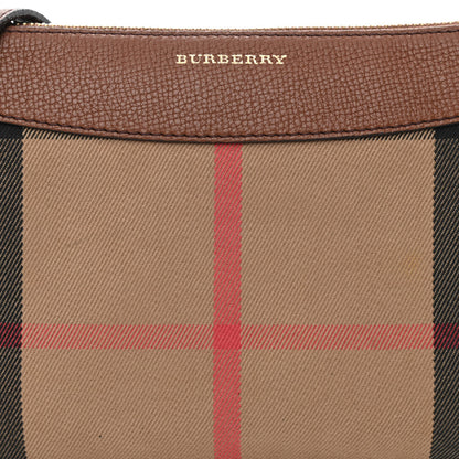 Burberry House Check Derby Peyton Crossbody Clutch Bag Tan 9 of 15
