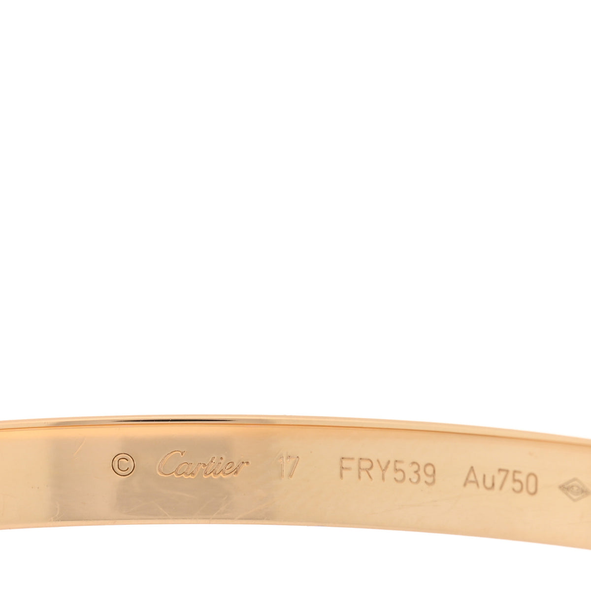 Cartier 18K Yellow Gold LOVE Bracelet 17 3 of 8