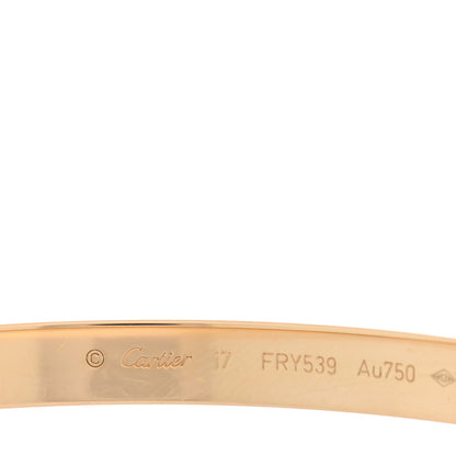 Cartier 18K Yellow Gold LOVE Bracelet 17 3 of 8