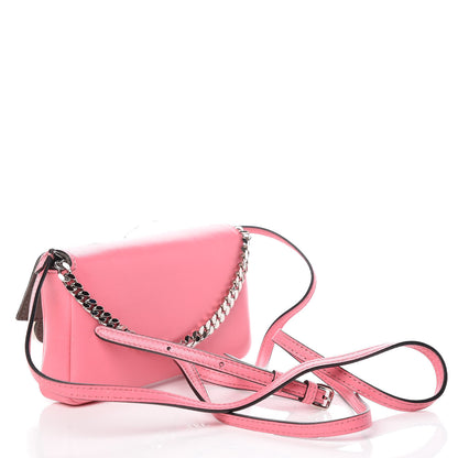 Fendi Nappa Rabbit Fox Fur Micro Buggie Baguette Rosa Fluo Multicolor 4 of 12