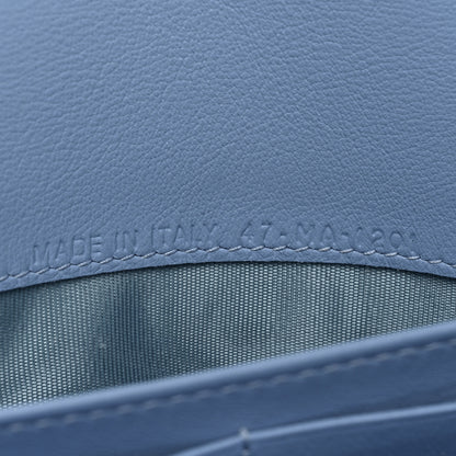 Christian Dior Oblique Saddle Chain Long Wallet Cornflower Blue 10 of 20