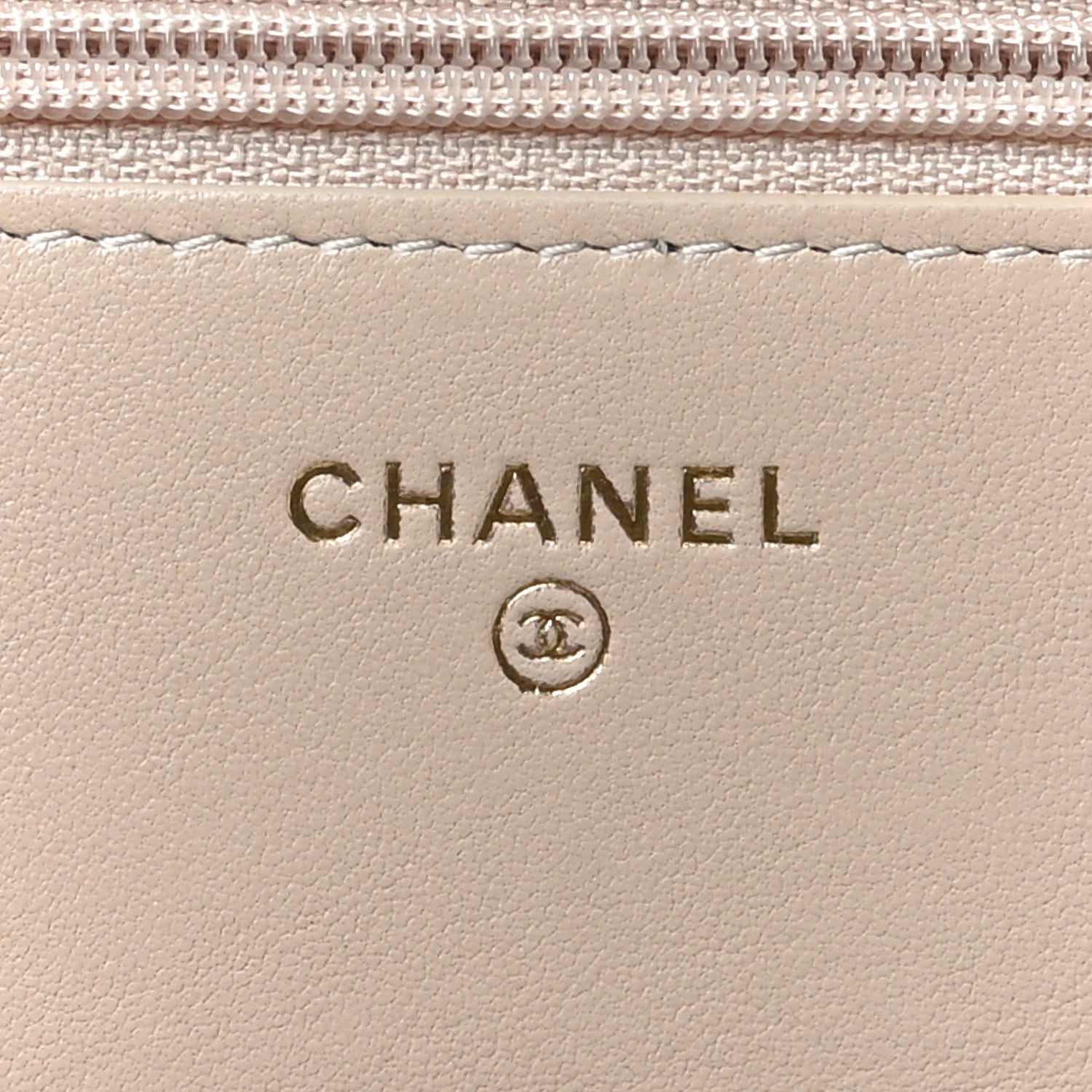 Chanel Lambskin Quilted Chanel 19 Wallet On Chain WOC Beige 5 of 12