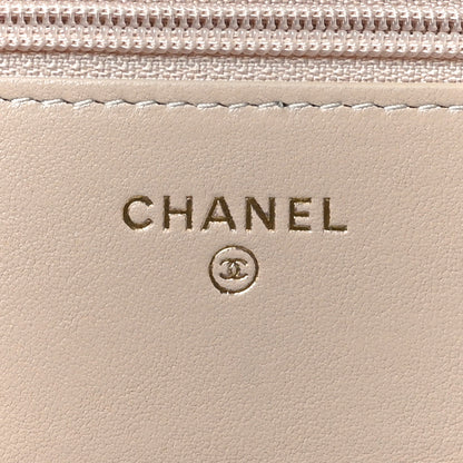 Chanel Lambskin Quilted Chanel 19 Wallet On Chain WOC Beige 5 of 12