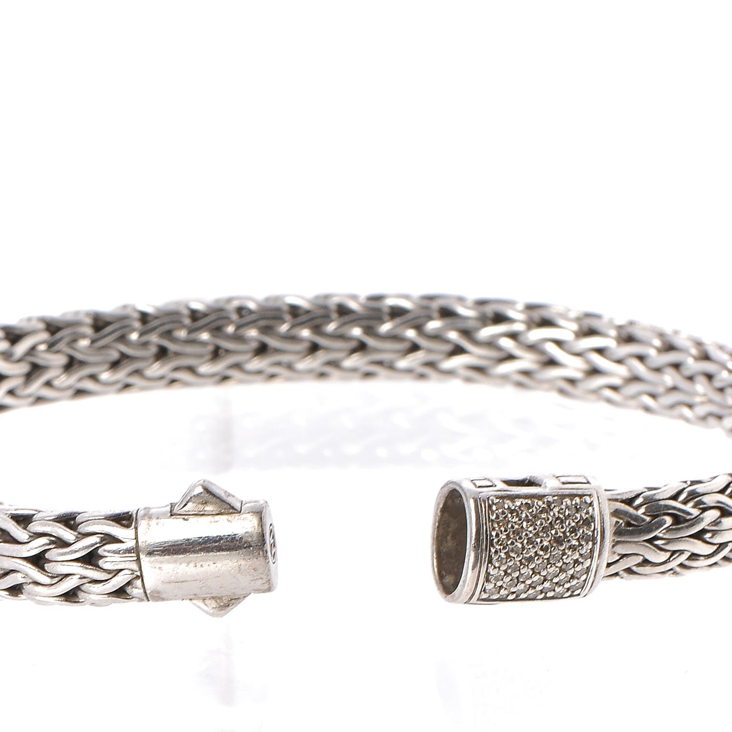 John Hardy Sterling Silver Diamond 7.5mm Classic Chain Bracelet 5 of 5