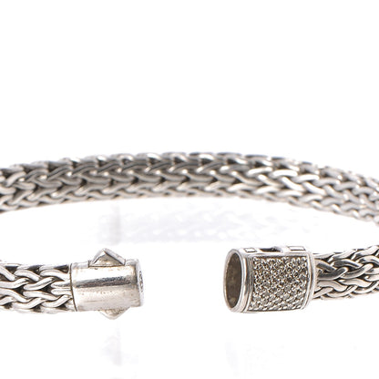 John Hardy Sterling Silver Diamond 7.5mm Classic Chain Bracelet 5 of 5