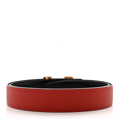 Hermes Box Togo 32mm H Belt 95 38 Black Vermillion 2 of 7