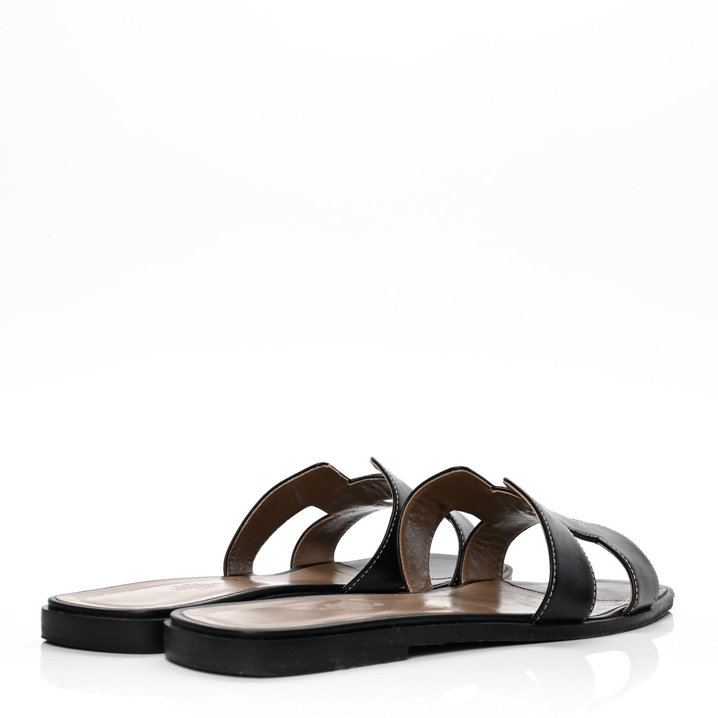 Box Calfskin Oran Sandals 41 Black