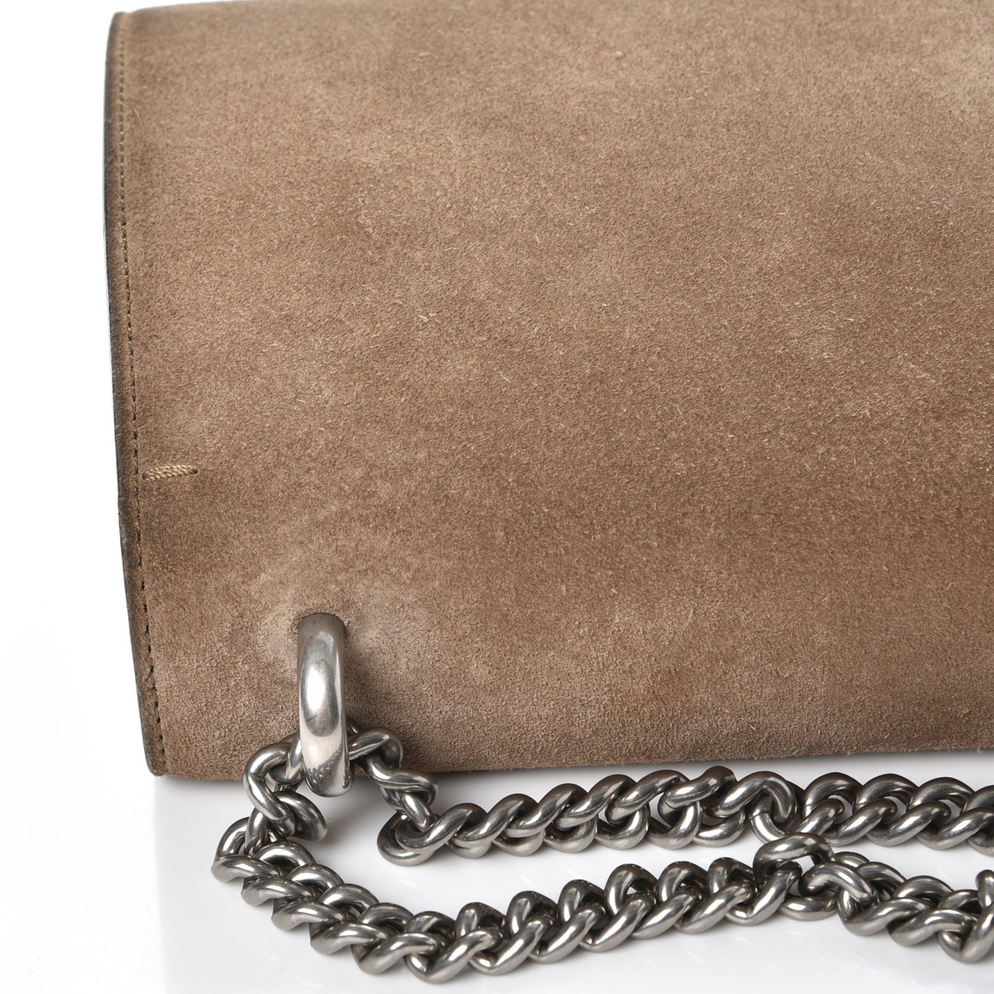 Suede Small Dionysus Shoulder Bag Taupe