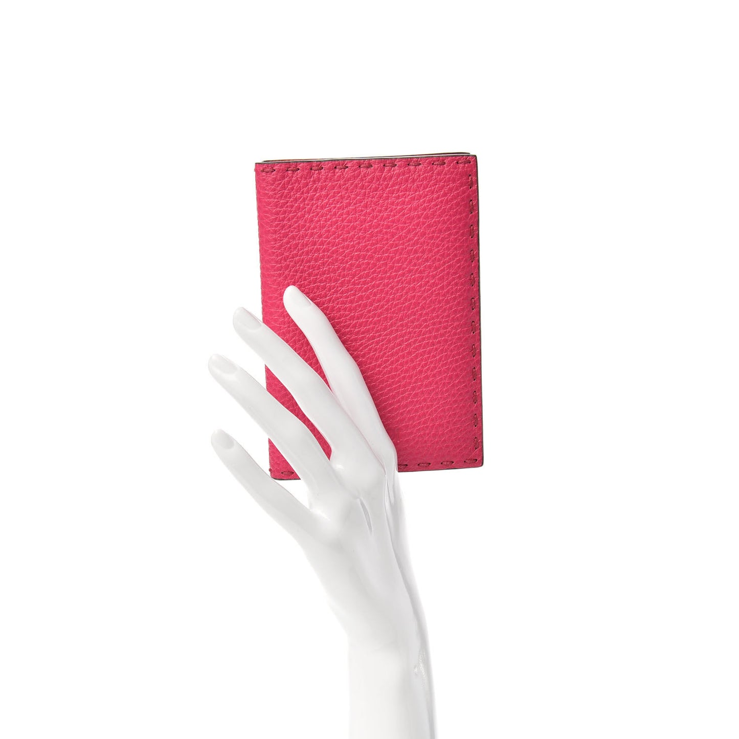 Cuoio Romano Selleria Bi-Color Passport Cover Fuxia Papavero