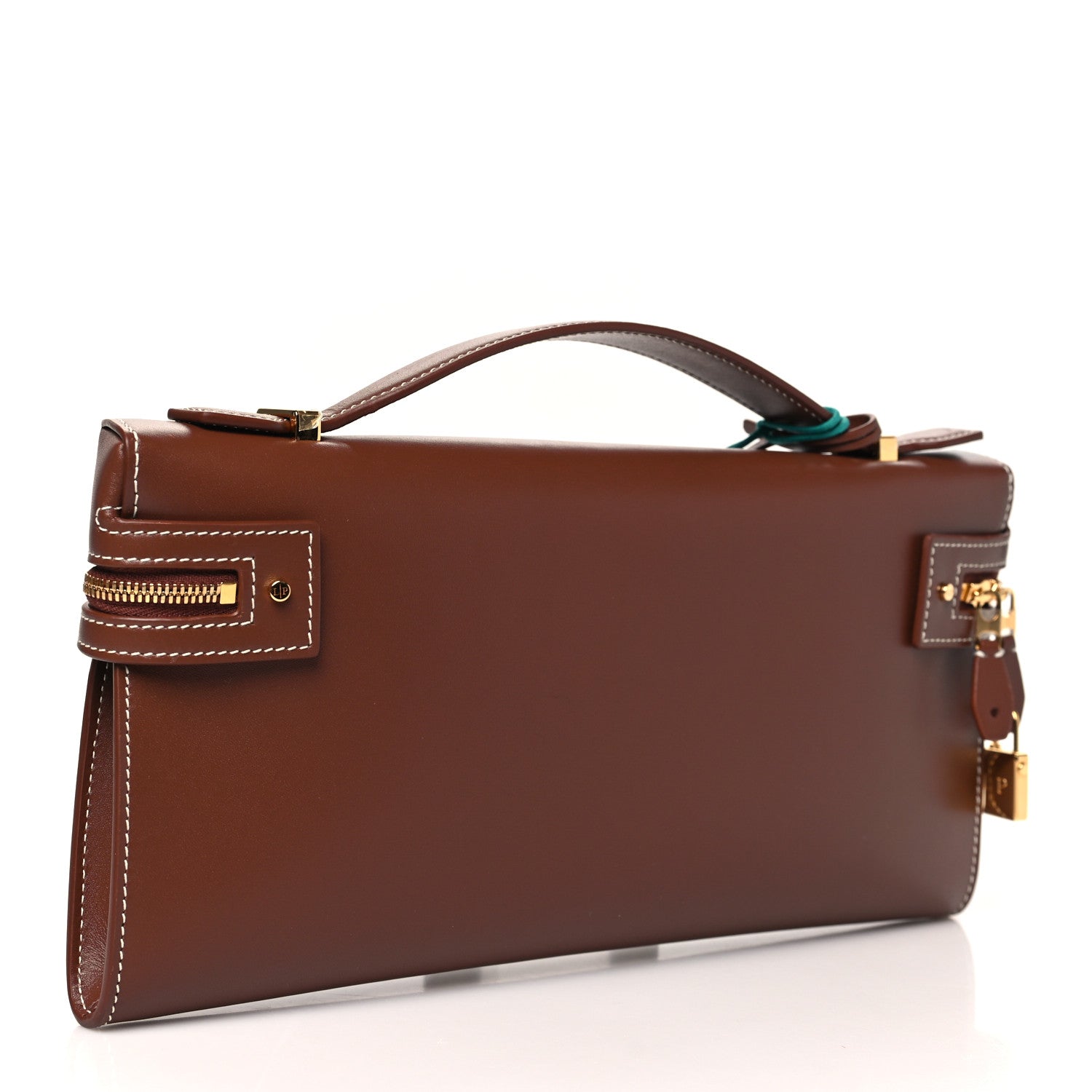 Loro Piana Smooth Calfskin Extra Clutch L29 Burnt Tan 1740838