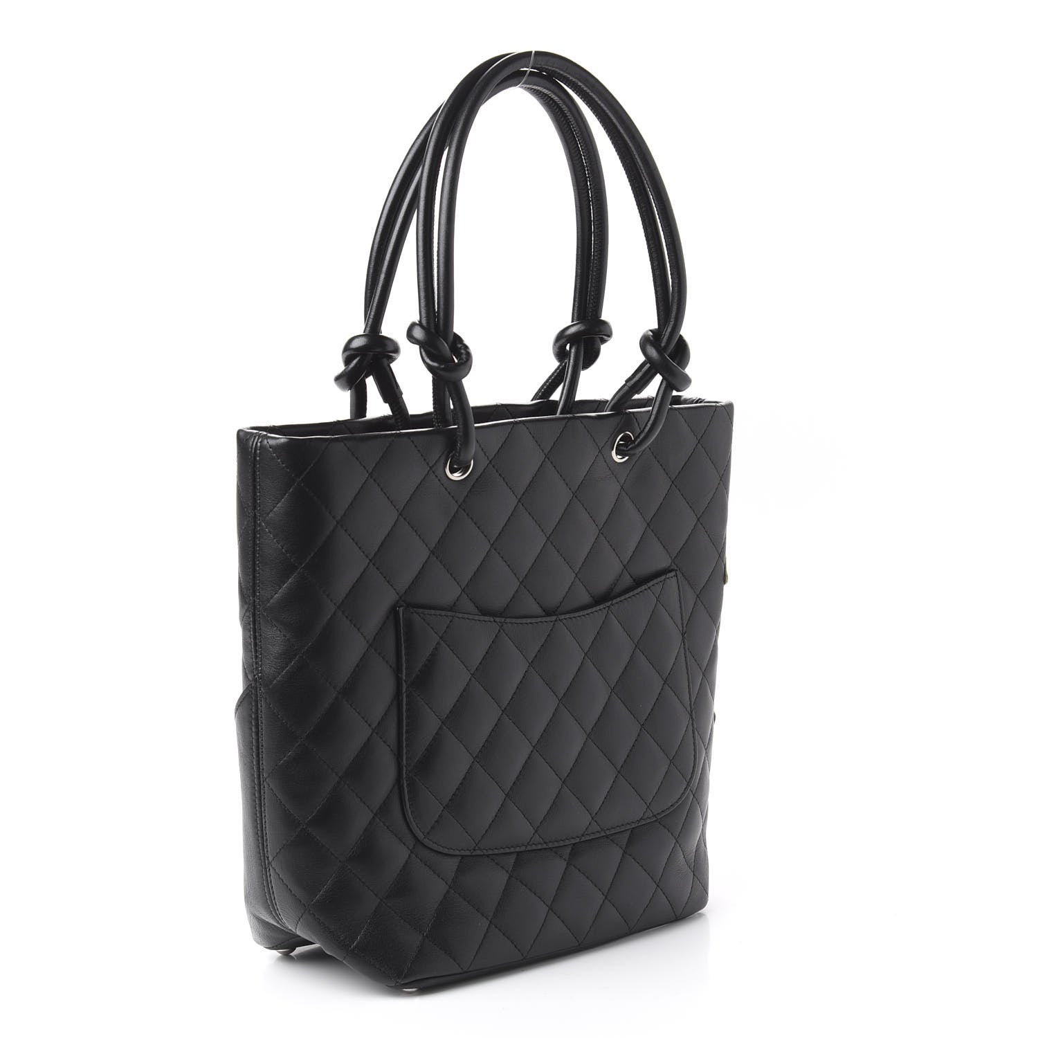 Chanel Calfskin Quilted Medium Cambon Tote Black White 2 of 9