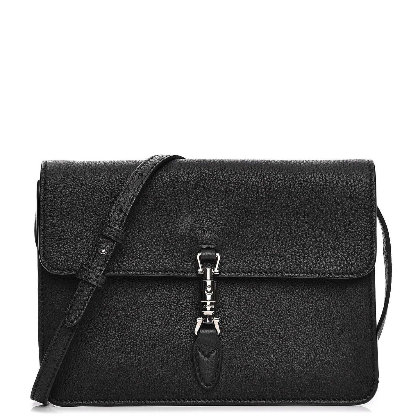 Grand Prix Calfskin Jackie Convertible Shoulder Bag Black