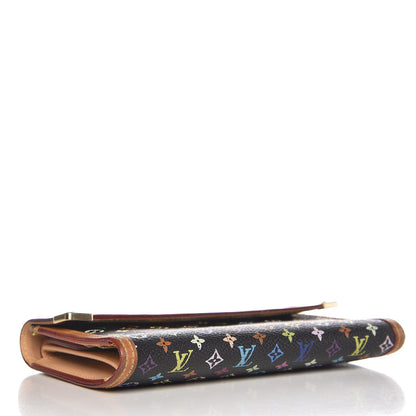 Louis Vuitton Monogram Multicolor Porte Tresor International Wallet Black 4 of 14