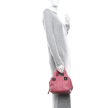 Chanel Caviar Square Stitched Bowler Pink 2 of 10