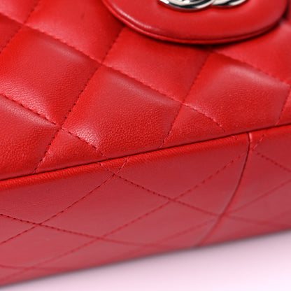 Chanel Lambskin Quilted Jumbo Double Flap Red 13 of 35