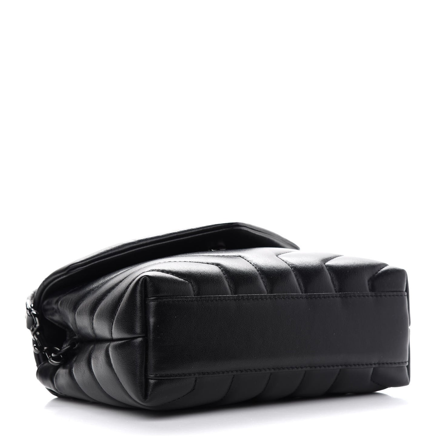 Calfskin Y Quilted Monogram Toy Loulou Crossbody Bag Black