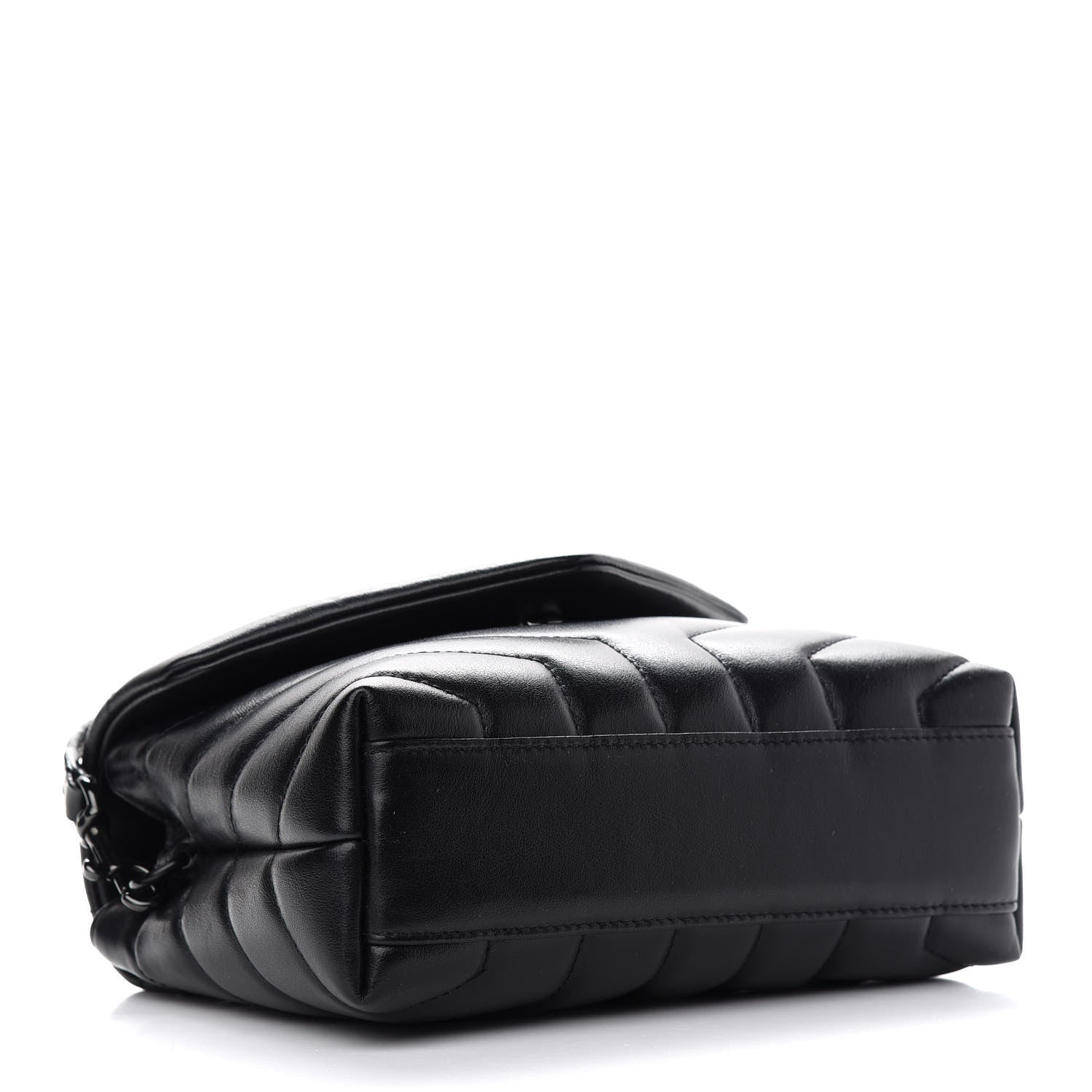 Saint Laurent Calfskin Y Quilted Monogram Toy Loulou Crossbody Bag Black 4 of 10