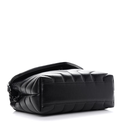 Saint Laurent Calfskin Y Quilted Monogram Toy Loulou Crossbody Bag Black 4 of 10