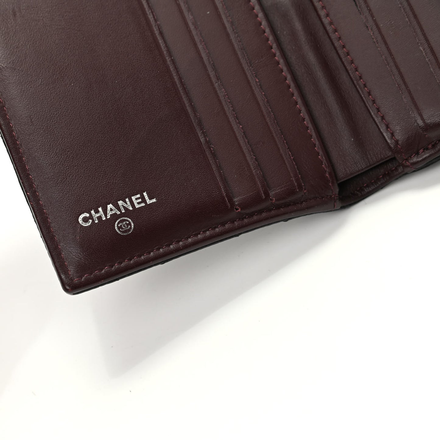 Caviar Quilted Compact French Flap Wallet Black