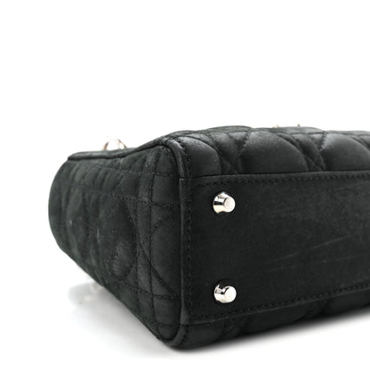 Christian Dior Metallic Calfskin Cannage Mini Lady Dior Black 8 of 9