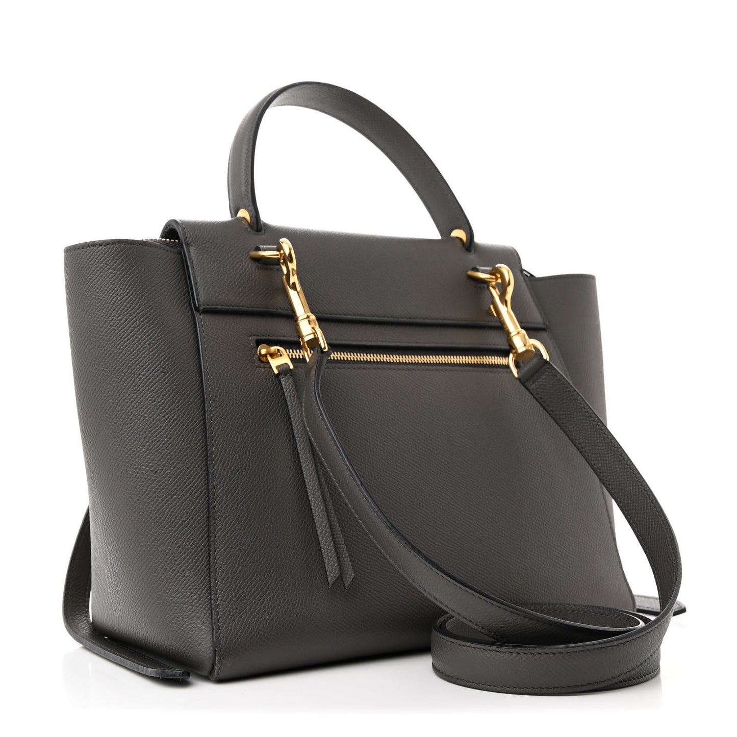 Baby Grained Calfskin Micro Belt Bag Grey