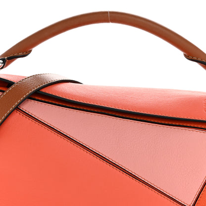 Loewe Calfskin Small Puzzle Bag Orange Tan Pink 7 of 11