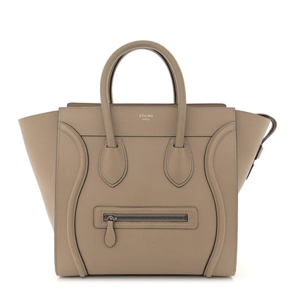 Celine Drummed Calfskin Mini Luggage Dune 1 of 20