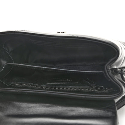 Saint Laurent Calfskin Y Quilted Monogram Toy Loulou Crossbody Bag Black 4 of 12