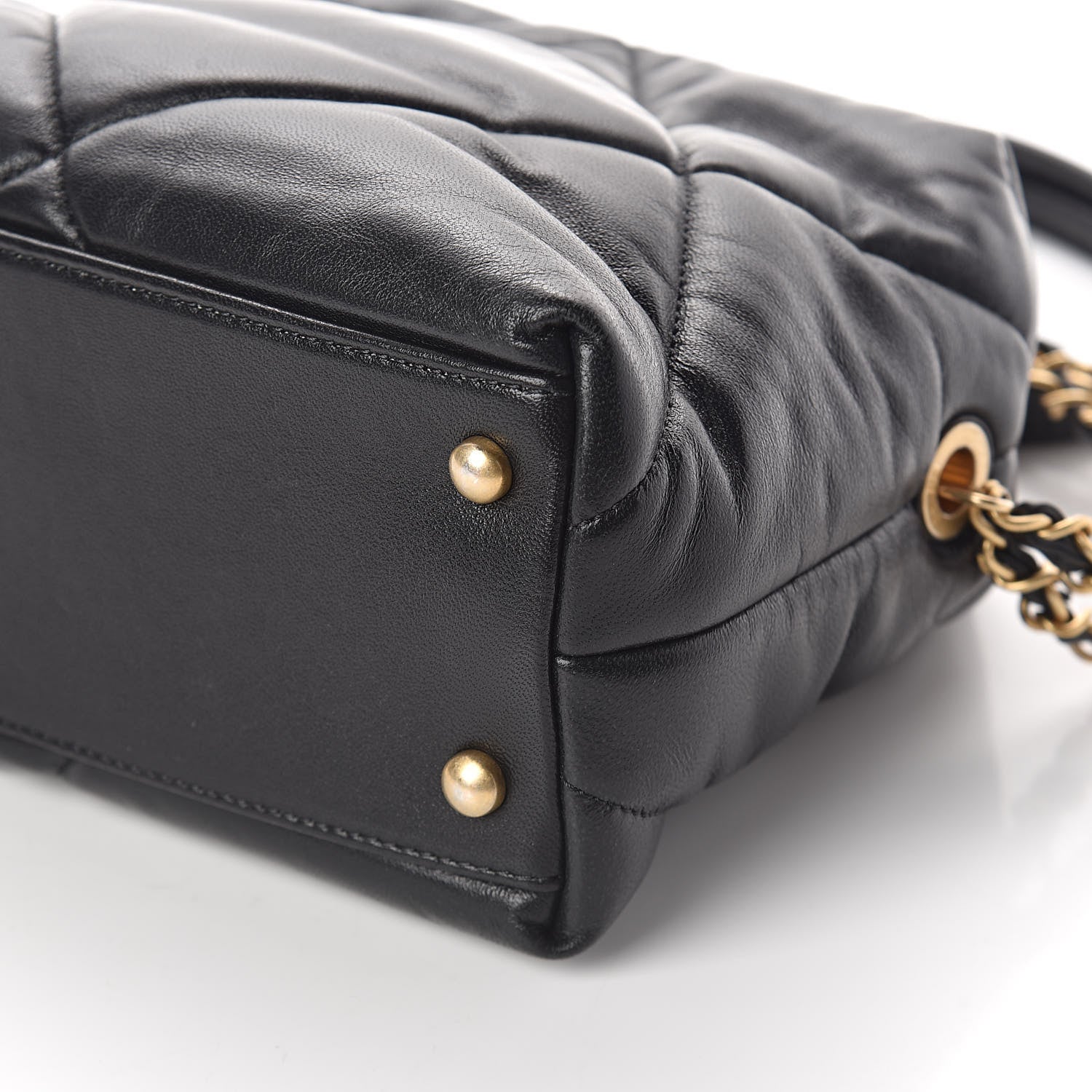 Chanel Lambskin Quilted Small Bowling Bag Black 9 of 9