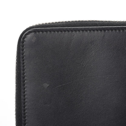 Saint Laurent Mens Calfskin Compact Chain Zip Around Wallet Black 8 of 13