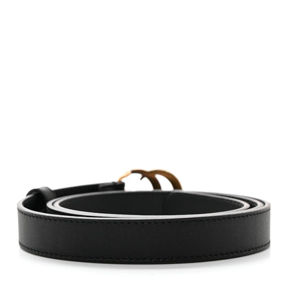 Gucci Calfskin Double G 20mm Belt 85 34 Black 2 of 6