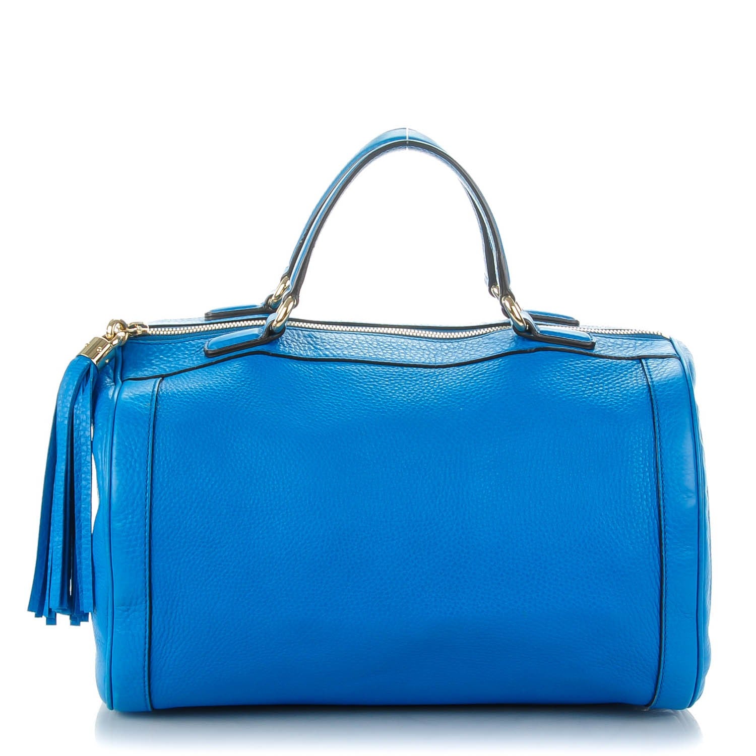 Gucci Calfskin Medium Soho Boston Riviera Blue 1 of 7