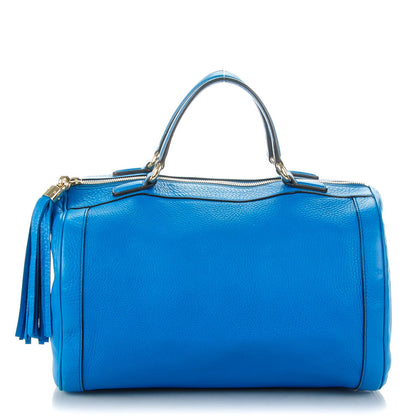 Gucci Calfskin Medium Soho Boston Riviera Blue 1 of 7