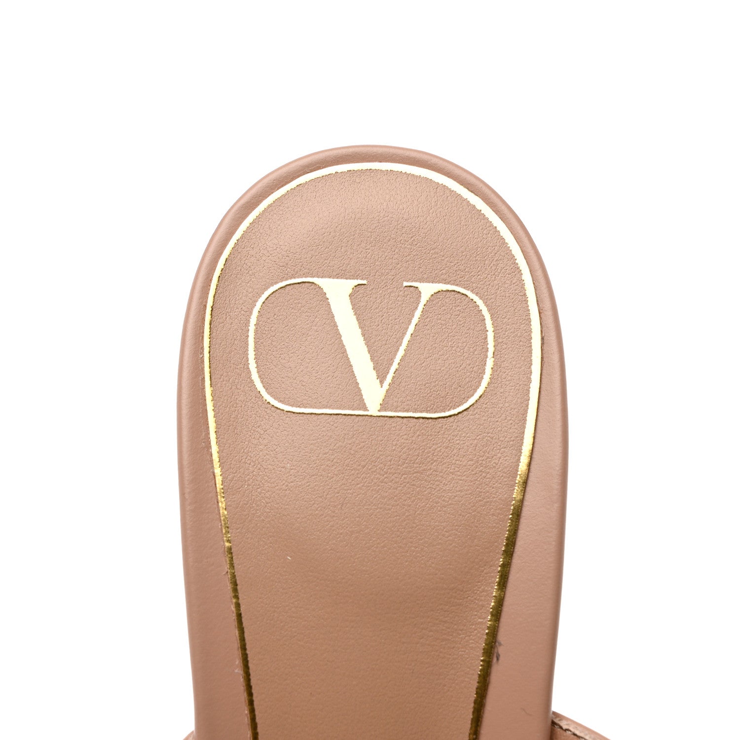 Valentino Garavani Calfskin Roman Stud 60mm Slide Sandals 38 Rose Cannelle 7 of 11