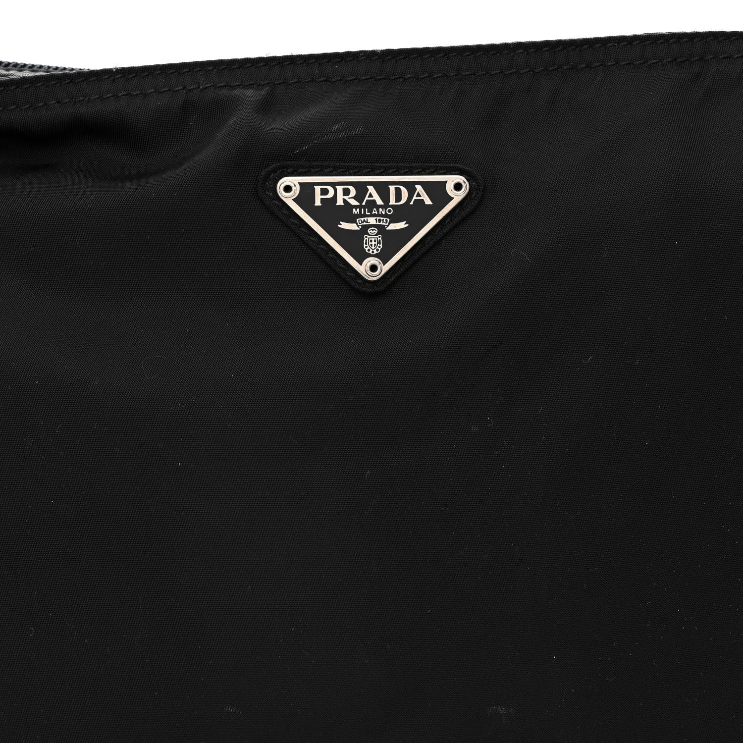 Prada Tessuto Nylon Flat Messenger Bag Black 7 of 12