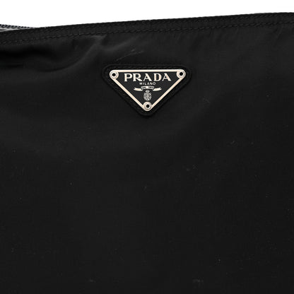 Prada Tessuto Nylon Flat Messenger Bag Black 7 of 12