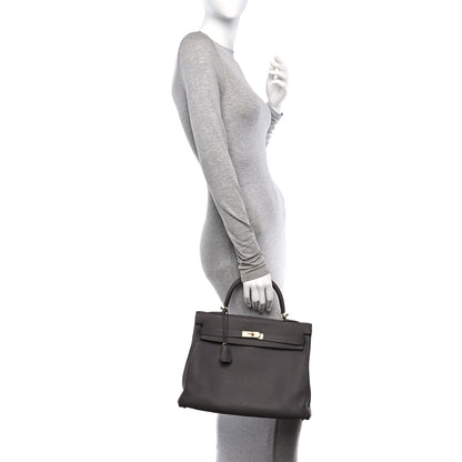 Hermes Togo Kelly Retourne 35 Etain 2 of 10