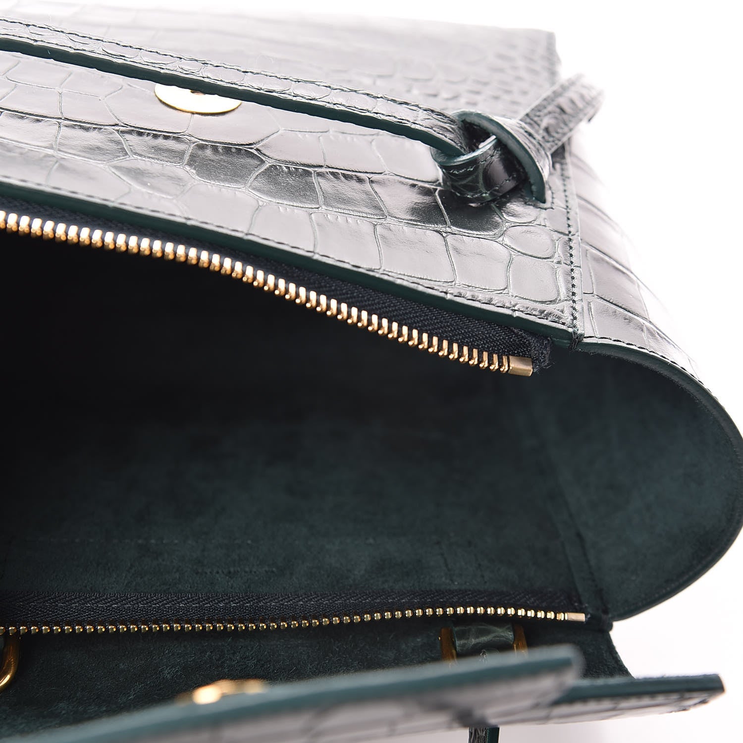 Celine Calfskin Crocodile Embossed Nano Belt Bag Amazone 4 of 10