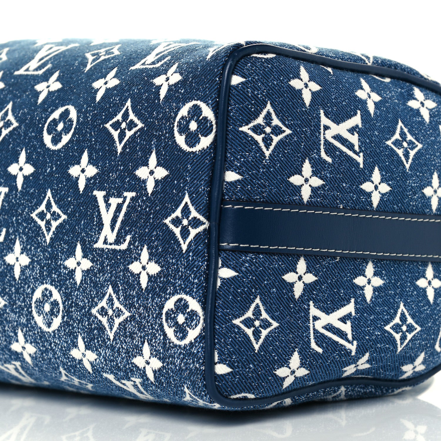 Louis Vuitton Monogram Jacquard Denim Speedy Bandouliere 25 Bleu 10 of 10