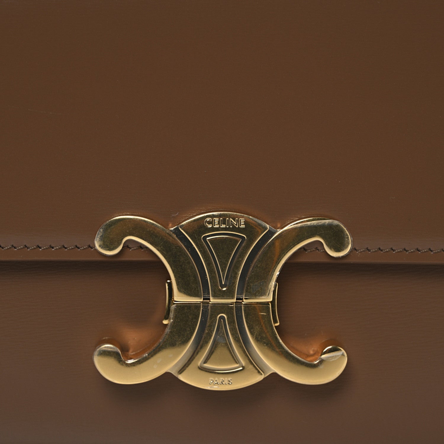 Celine Shiny Calfskin Teen Triomphe Bronze 11 of 11