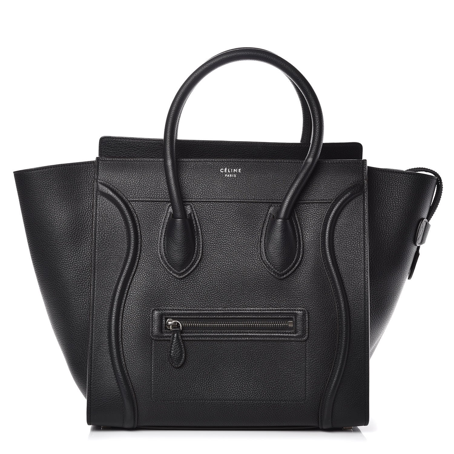 Celine Drummed Calfskin Mini Luggage Black 1 of 13
